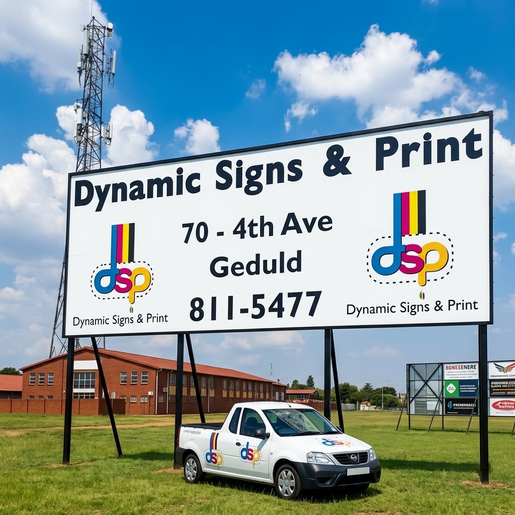 Large-format billboard printed and produced by Dynamic Signs and Print, serving clients across the East Rand and Gauteng