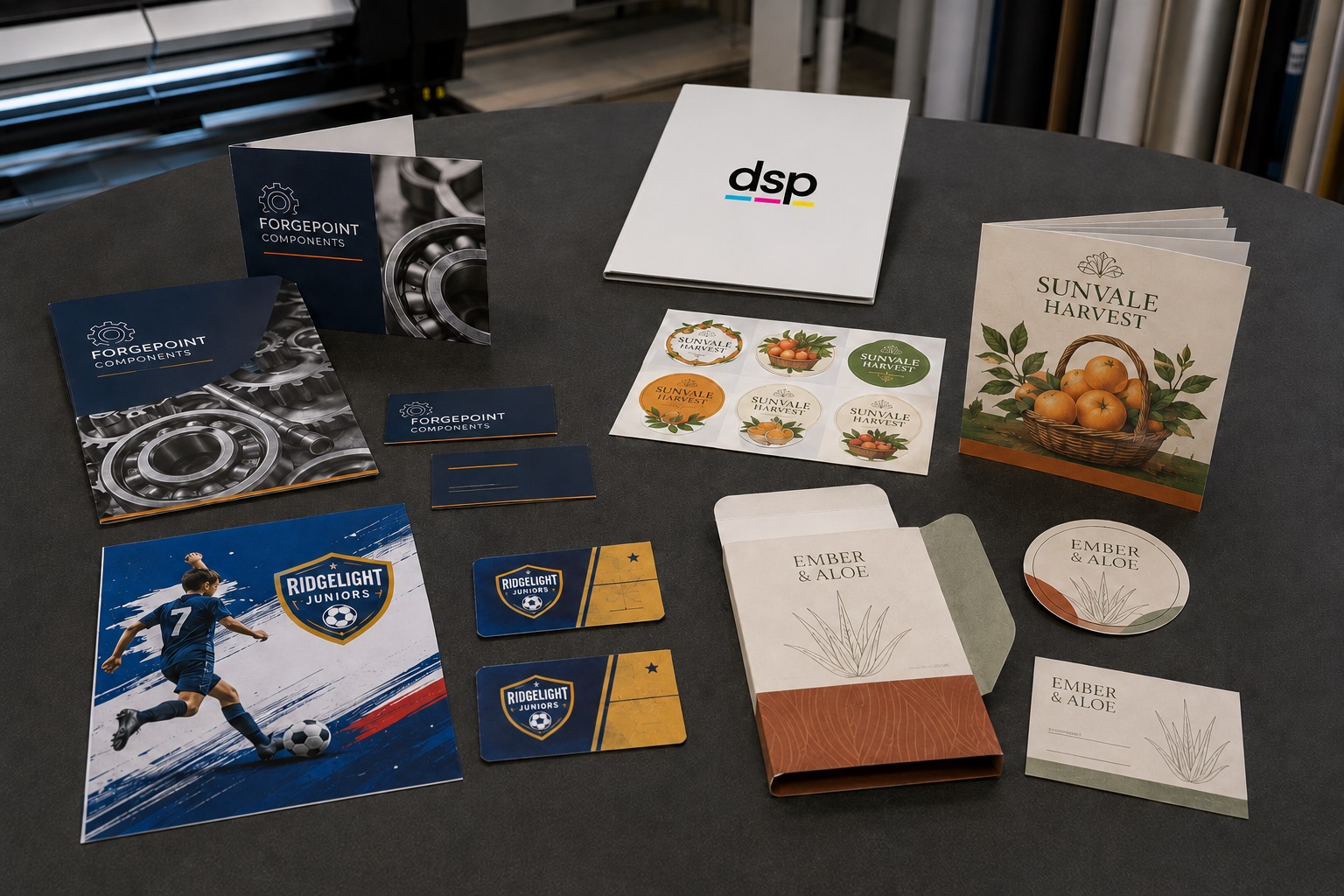Collection of branding, packaging, signage and promotional design projects created for South African businesses
