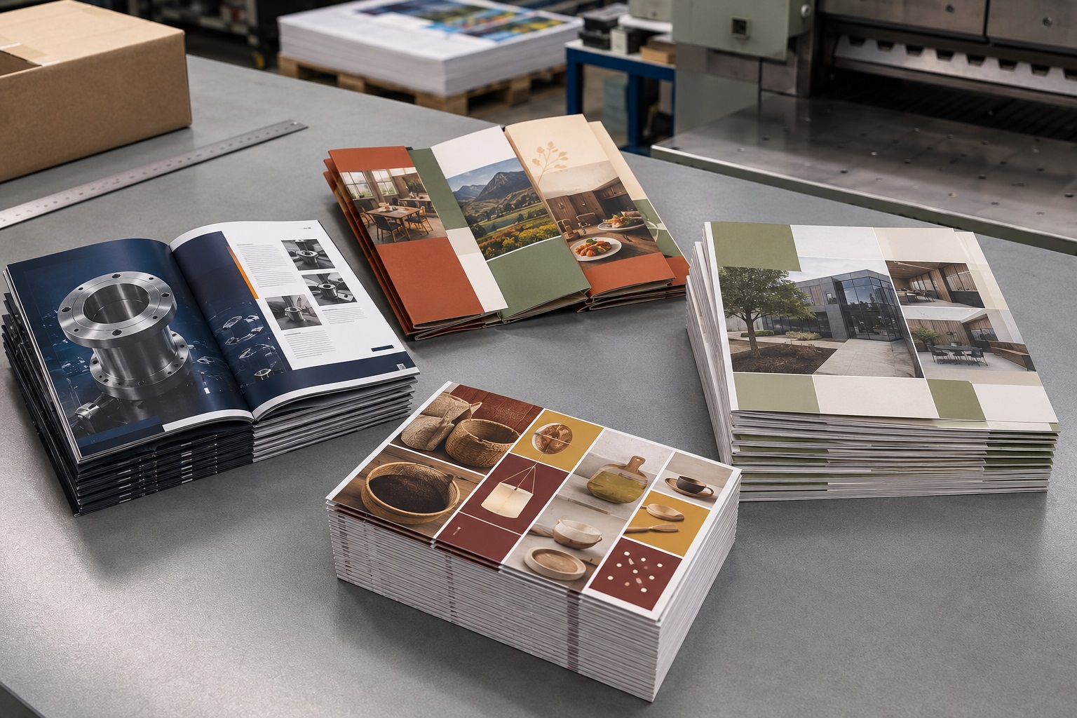 Litho-printed catalogues and brochures produced for South African businesses